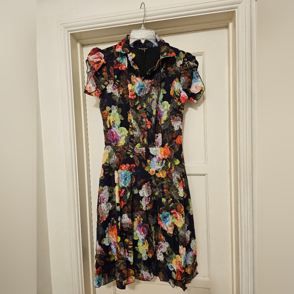 FX Missony Floral Pattern Dress EU36 Small NWT